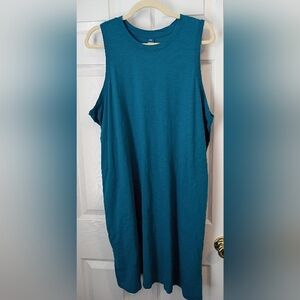 Old Navy Teal Sleeveless Sleeveless Crewneck Dress